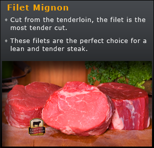 All natural Filet Mignon